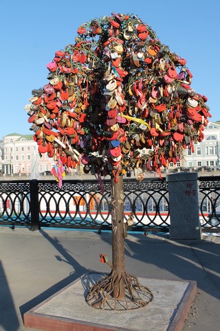 Arbre à cadenas à Moscou